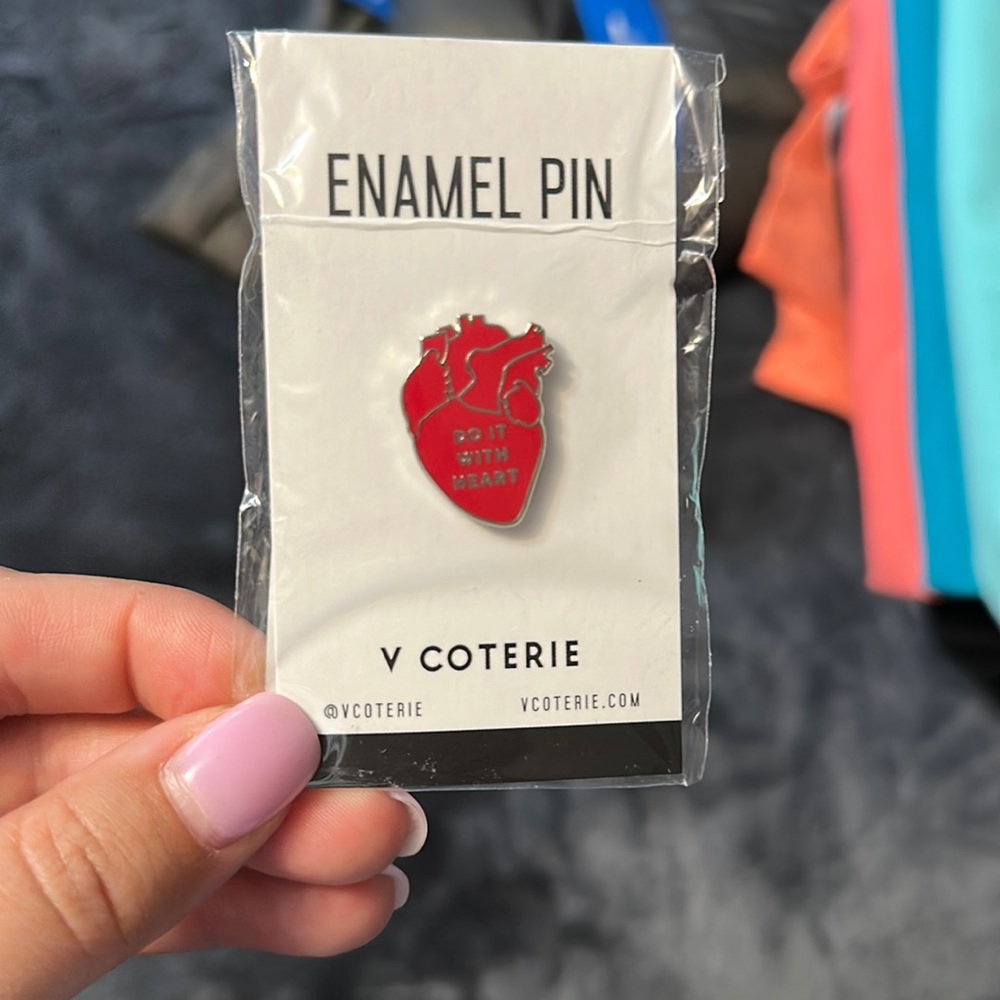 Figs Do it with Heart Pin